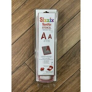 SIZZIX Sizzlits Stencil ALPHABET SET W/ Case 38-9732 New/Sealed Scrapbooking